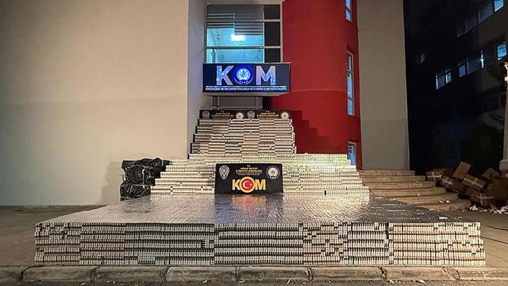 Yıllık 10 milyar lira vergi kaybına neden olan taklit marka sigaralar ele geçirildi; 1 tutuklama