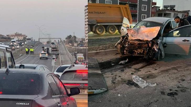 Hatay'da minibüs ile otomobil çarpıştı: 11 yaralı