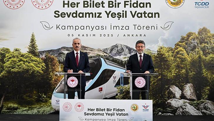 Hızlı trenle seyahat eden her yolcu adına bir fidan dikilecek