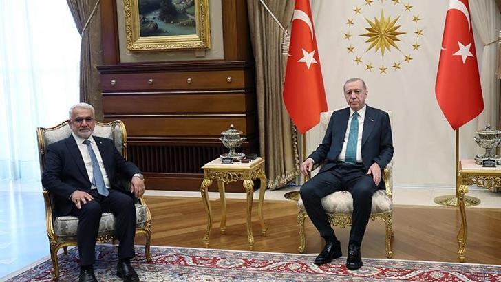 Cumhurbaşkanı Erdoğan, HÜDA PAR Genel Başkanı Yapıcıoğlu'nu kabul etti