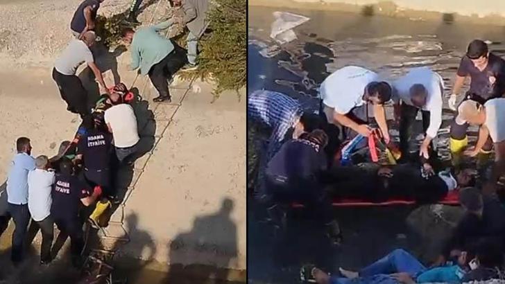 Motosiklet sulama kanalına düştü: 2 yaralı