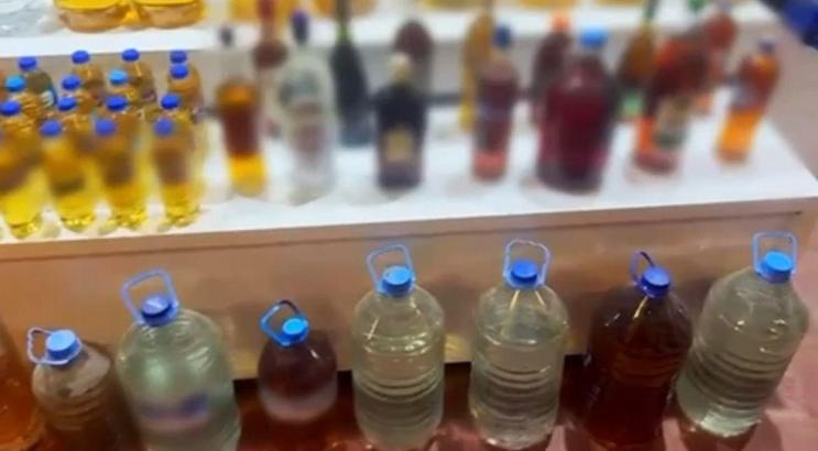 Bursa'da 227 litre sahte içki ele geçirildi