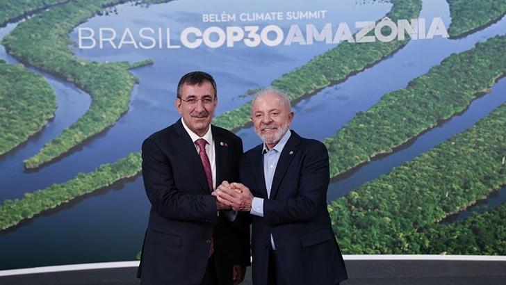 Cumhurbaşkanı Yardımcısı Yılmaz, Brezilya Devlet Başkanı Lula da Silva ile bir araya geldi