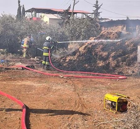 Hatay'da samanlık ve bahçe yangınları söndürüldü
