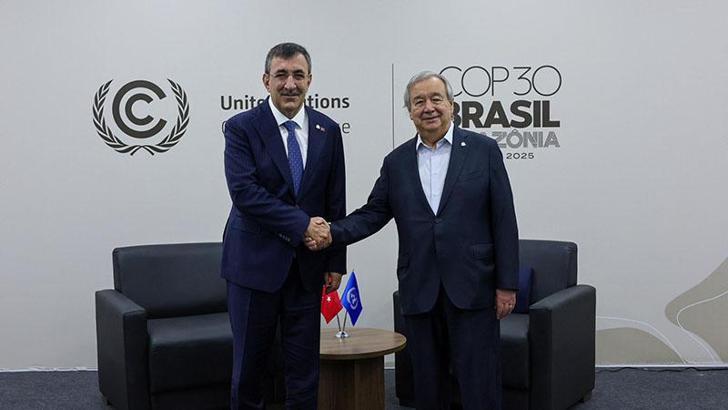 Cumhurbaşkanı Yardımcısı Yılmaz, BM Genel Sekreteri Guterres ile görüştü