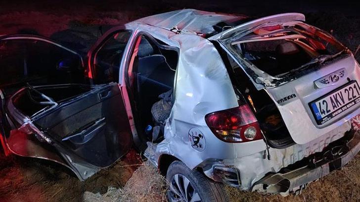 Kontrolden çıkan otomobil şarampole devrildi: 1 ölü, 3 yaralı