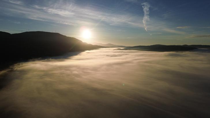 Muğla'da sis, güzel görüntüler oluşturdu