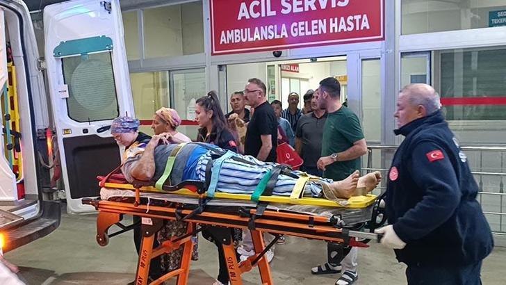 Zeytin bahçesindeki tepeden düşüp, yaralandı