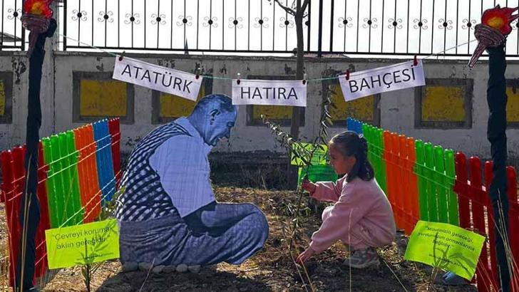 Okullarda fidanlar, 'Atatürk ve vatan sevgisi' mesajlarıyla toprakla buluştu