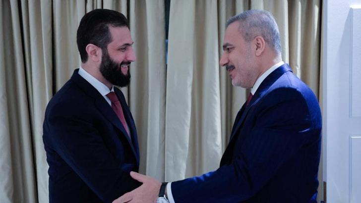 Dışişleri Bakanı Hakan Fidan Suriye Cumhurbaşkanı Ahmed Şara ile görüştü