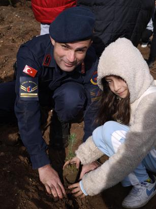Harmancık’ta yanan ormana 33 bin kızılçam fidanı dikildi