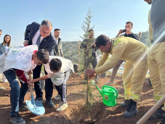 Mut'ta fidanlar toprakla buluştu