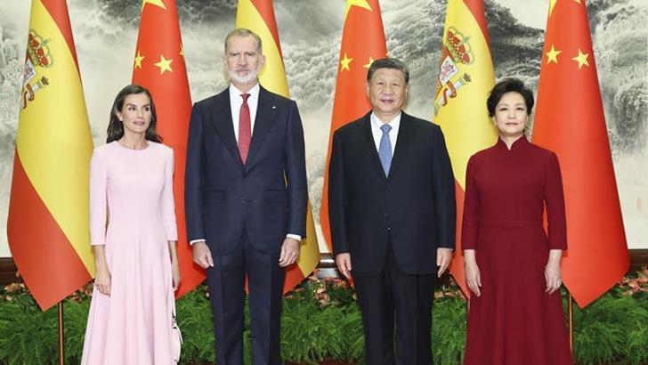 Çin Devlet Başkanı Şi Jinping, İspanya Kralı 6’ncı Felipe ile görüştü