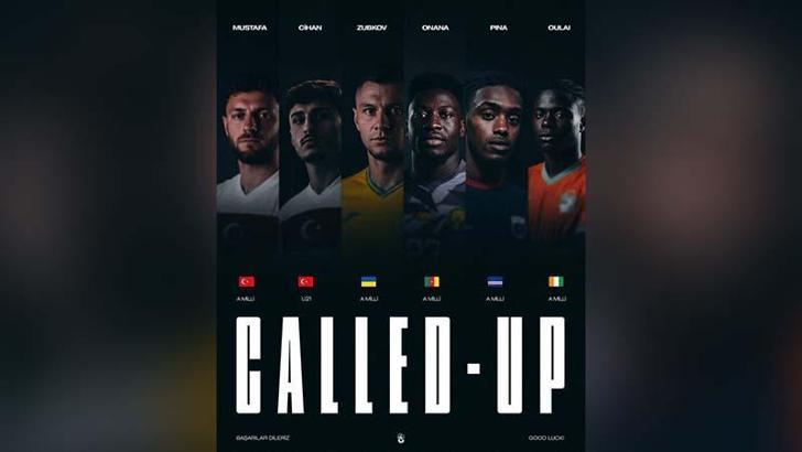 Trabzonspor’dan 6 oyuncu milli takımlarda