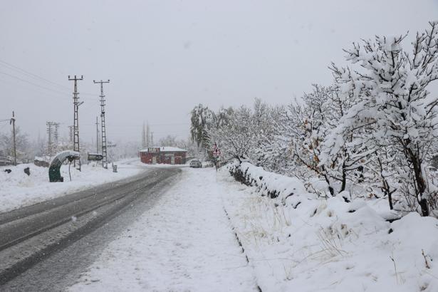 Kayseri'de kar yağışı