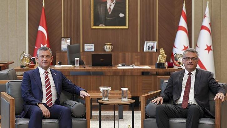 CHP Genel Başkanı Özel, KKTC Cumhurbaşkanı Erhürman'ı ziyaret etti