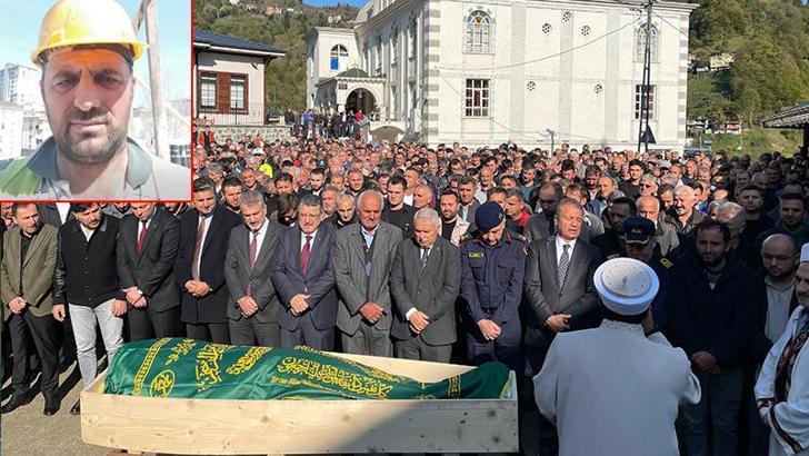 Metro inşaatında ölen işçi, son yolcuğuna uğurlandı