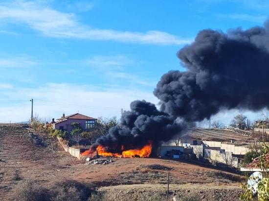 Kırşehir’de bahçe yangınına ilk müdahale jandarmadan