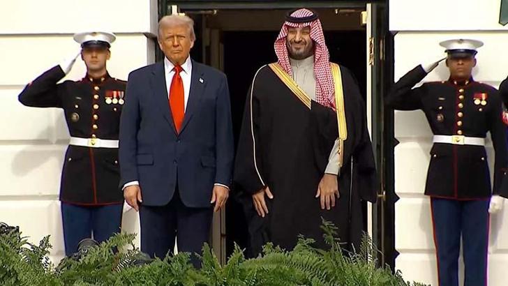 ABD Başkanı Trump ile Suudi Arabistan Veliaht Prensi Selman, Beyaz Saray’da bir araya geldi
