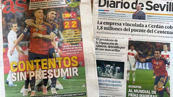A Milli Futbol Takımı, İspanya basınında geniş yer kapladı