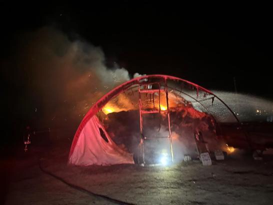 Konya'da 20 ton saman yandı