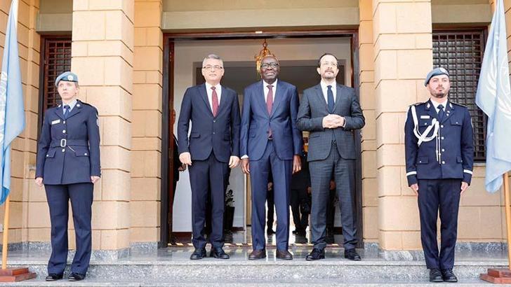 KKTC Cumhurbaşkanı Erhürman ile GKRY lideri Hristodulidis bir araya geldi