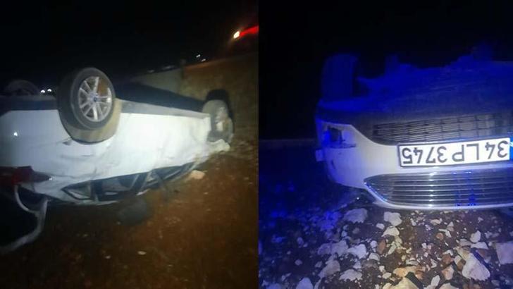 Mardin’de otomobil takla attı: 7 yaralı
