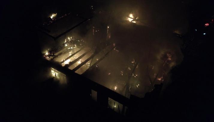 Karabük'te 3 katlı tarihi konakta yangın (2)