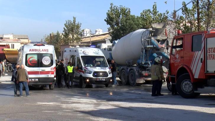 İstanbul -Sancaktepe'de beton mikseri altına kalan işçi yaralandı