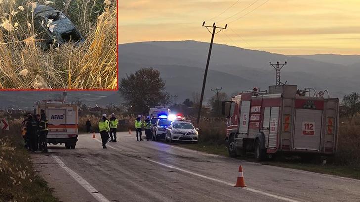 Tokat'ta otomobil, sazlık alana uçtu; 2 ölü, 1 yaralı