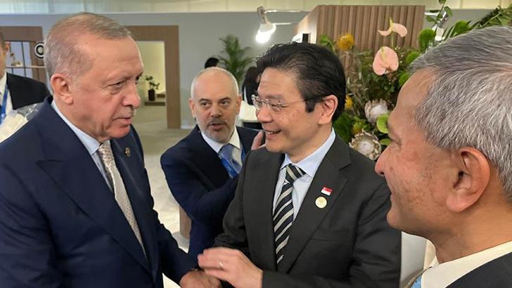 Cumhurbaşkanı Erdoğan, Singapur Başbakanı Wong ile görüştü