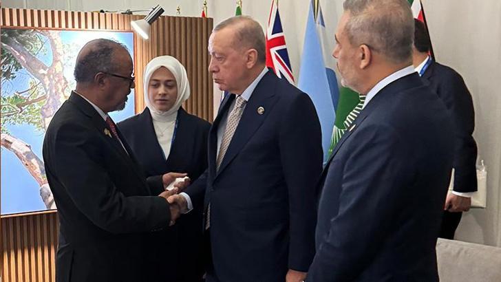 Cumhurbaşkanı Erdoğan, DSÖ Genel Direktörü Ghebreyesus’u kabul etti