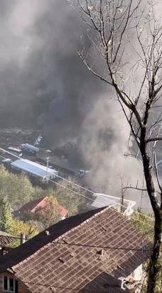 Rize'de şantiyede çıkan yangın söndürüldü