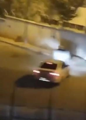 Öğrenci yurdu önünde otomobil ile drift atan sürücünün ehliyetine el konuldu