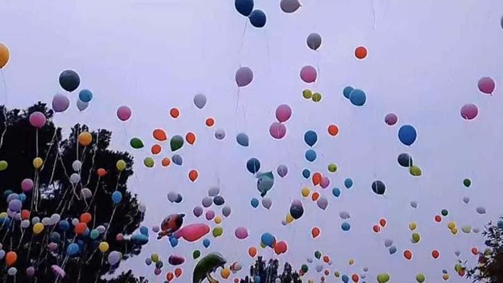 Malatya'da lösemili çocuklar için binlerce balon gökyüzüne bırakıldı