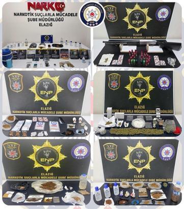 Elazığ’da uyuşturucu operasyonlarında 19 tutuklama