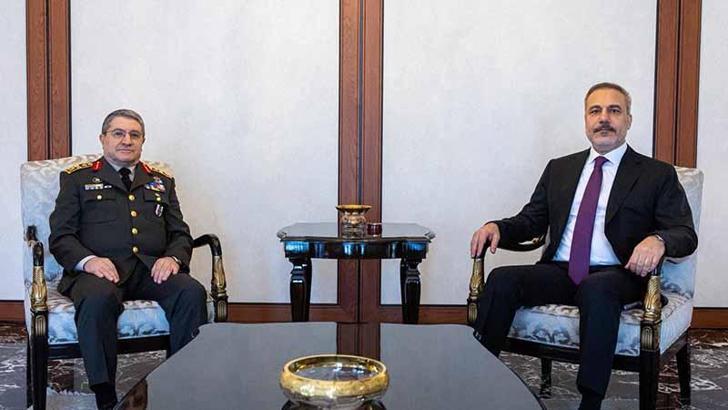 Bakan Fidan, Genelkurmay Başkanı Orgeneral Bayraktaroğlu'nu kabul etti
