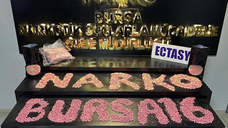 Bursa'da 20 bin adet ecstasy hap ele geçirildi; 1 gözaltı