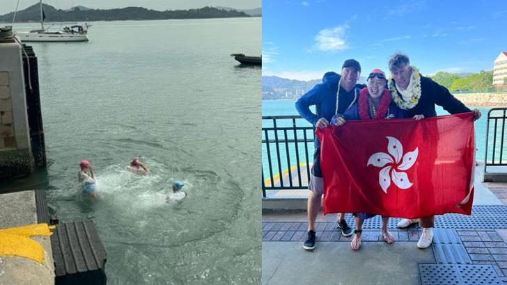 Hong Kong sularında yüzücülerden 21 saatlik mücadelenin ardından rekor