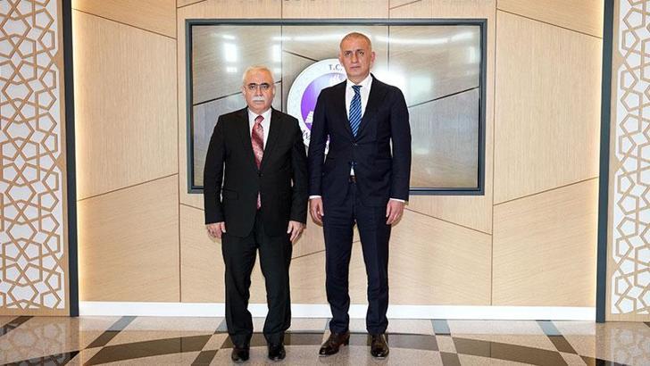 TFF Başkanı Hacıosmanoğlu'ndan Anayasa Mahkemesi Başkanı Özkaya'ya ziyaret