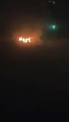 Rize’de 3 katlı binanın kömürlüğünde çıkan yangın söndürüldü