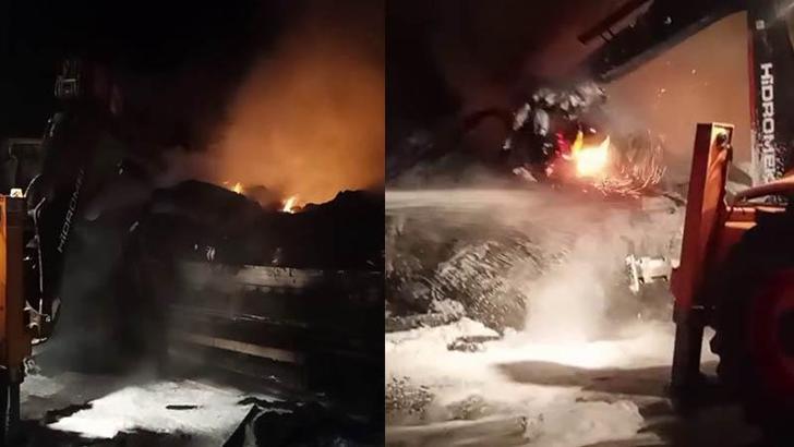 TIR’da yangın çıktı; yol 3 saat ulaşıma kapandı