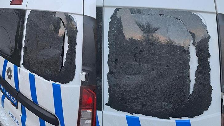 Kavga ihbarına giden ekip aracının camını kırdılar; 3 gözaltı