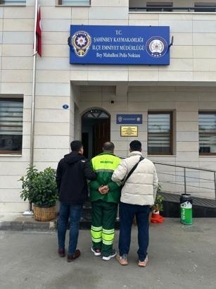 Gaziantep'te 17 yıl hapisle aranan hükümlü, belediye işçisi kıyafeti ile yakalandı