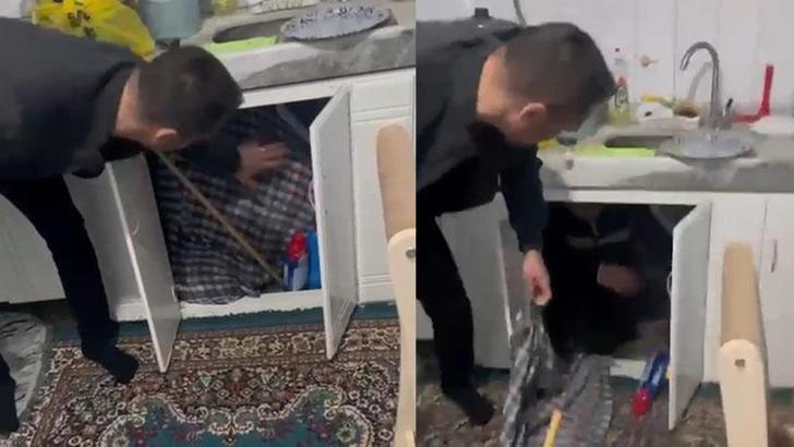Firari hükümlü mutfak dolabında yakalandı