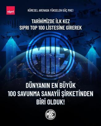 MKE, dünyanın en büyük 100 savunma şirketi arasında yer aldı