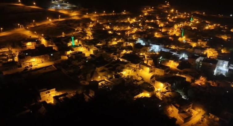 Gercüş'ün akşam manzarası dronla kayıt altına alındı