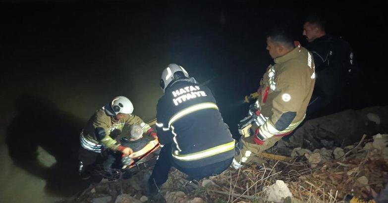 Hatay’da sulama kanalına düşen kişiyi itfaiye ekipleri kurtardı