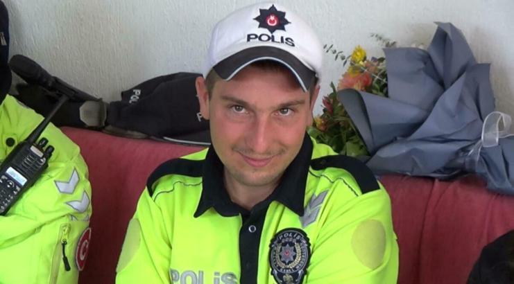 Hayali gerçek oldu: Trafik Polisi Hamza görev başında