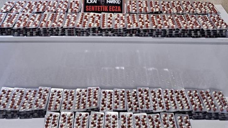 Tokat’ta 4 bin 382 sentetik hap ele geçirildi